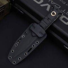 Boker Plus Extension Knife, D2 Stonewashed Variable Length Recurve Blade, TPE Handles, Kydex Sheath