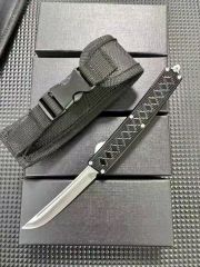 Samurai OTF AUTO Knife 3.15" 5Cr13 Plain Blade, Aluminum Alloy Handles