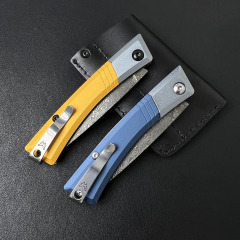 BM 315 Successor Slipjoint Folding Knife 2.56" Damascus Satin Drop Point Blade, T6-6061 Aluminum Handles