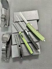 Samurai OTF AUTO Knife 3.15" 5Cr13 Plain Blade, Aluminum Alloy Handles