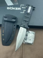 Boker Plus Extension Knife, D2 Stonewashed Variable Length Recurve Blade, G10 Handles, Kydex Sheath