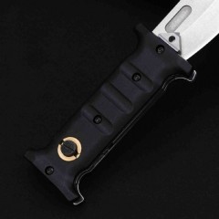 Boker Plus Extension Knife, D2 Stonewashed Variable Length Recurve Blade, TPE Handles, Kydex Sheath