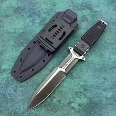 Extrema Ratio Imperial Guard Fixed Knife 7.01" Black AUS8 Single Edge Blade, G10 Handles