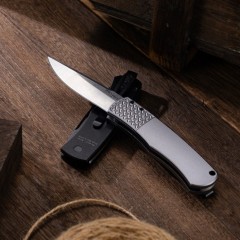 Pro-Tech Magic BR-1 AUTO Folding Knife 3.07" 154CM DLC Plain Blade, Aviation Aluminum Handles