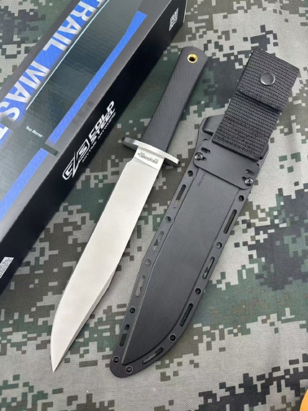 Cold Steel Trail Master Fixed Blade Knife 9.49" SK-5 Bowie Plain Blade, KratonR Handles