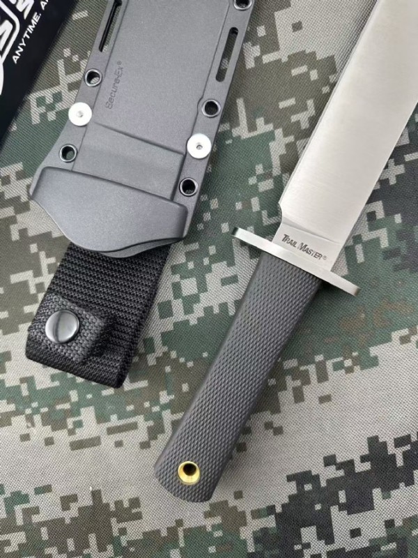 Cold Steel Trail Master Fixed Blade Knife 9.49" SK-5 Bowie Plain Blade, KratonR Handles