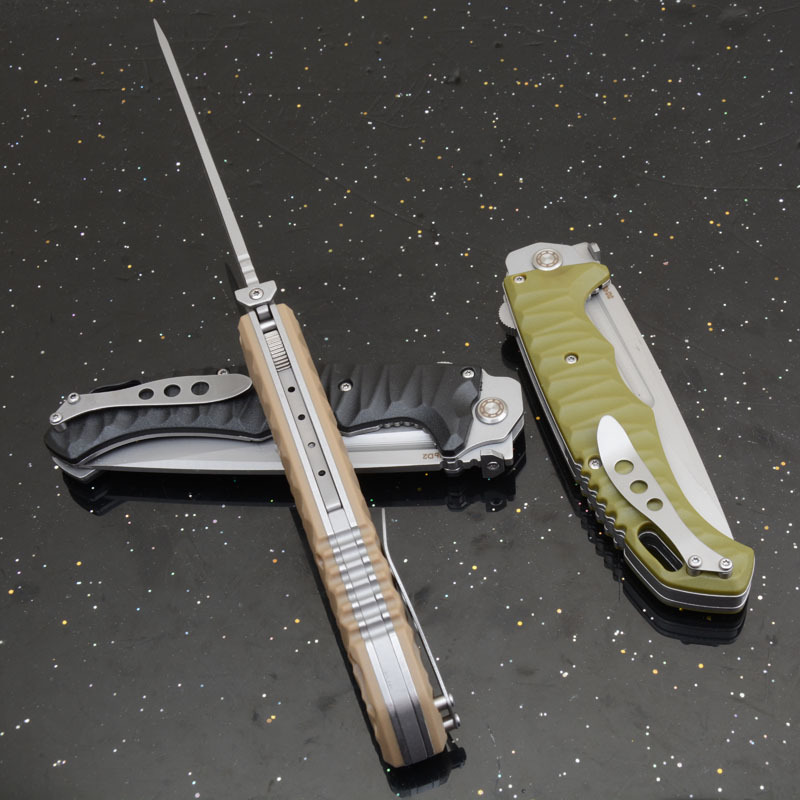 Russia Custom HOKC Folding Blade Knife 6.22" CPM-D2 Blade, G10 Handles