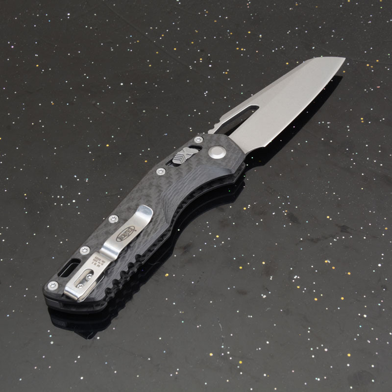 MT MSI RAM-LOK Manual Folding Knife 3.54" M390MK Plain Blade, Carbon Fiber Handles, AXIS Lock