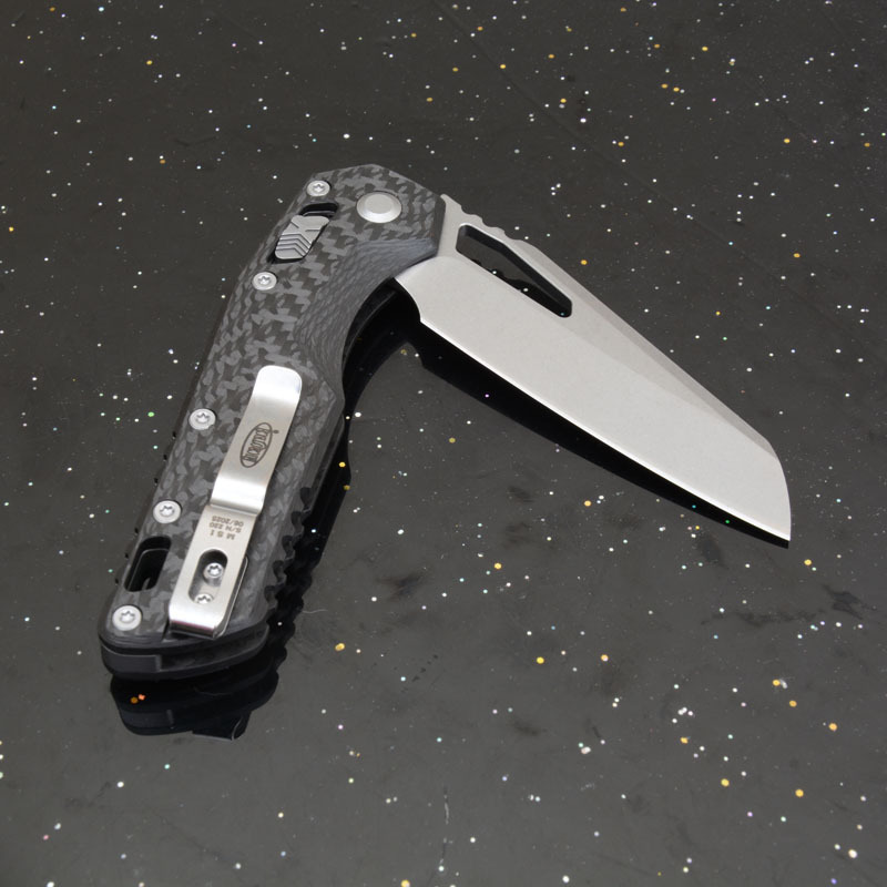 MT MSI RAM-LOK Manual Folding Knife 3.54" M390MK Plain Blade, Carbon Fiber Handles, AXIS Lock