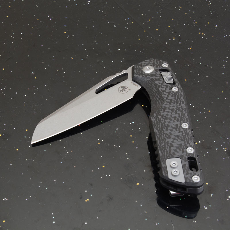MT MSI RAM-LOK Manual Folding Knife 3.54" M390MK Plain Blade, Carbon Fiber Handles, AXIS Lock