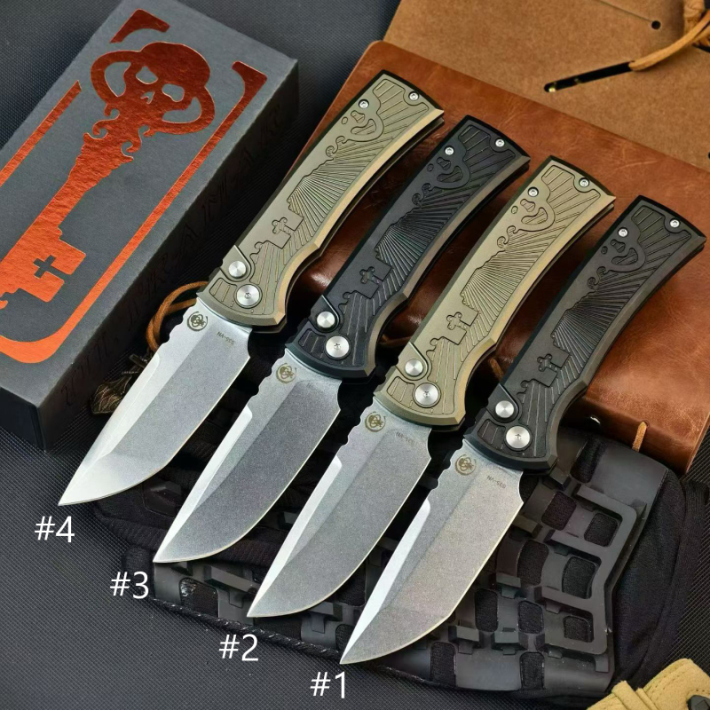 Pro-Tech Chaves Redencion 229 Auto OTF Knife 3.35" S35VN Blade, Aluminum Handles