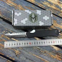 Heretic Knives V3 Bounty hunter OTF AUTO 3.46" M390 Stonewashed Blade, Aviation Aluminum Handles
