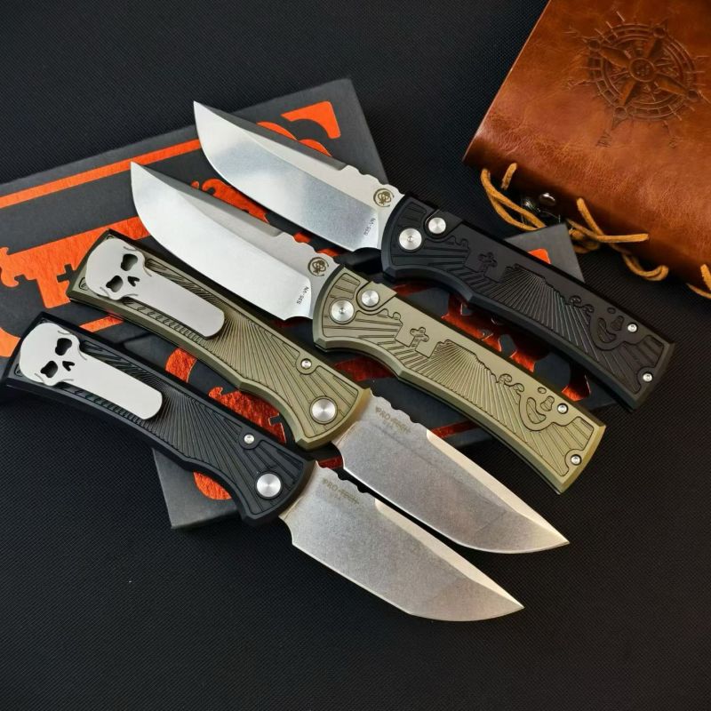 Pro-Tech Chaves Redencion 229 Auto OTF Knife 3.35" S35VN Blade, Aluminum Handles