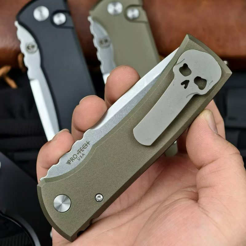 Pro-Tech Chaves Redencion 229 Auto OTF Knife 3.35" S35VN Blade, Aluminum Handles