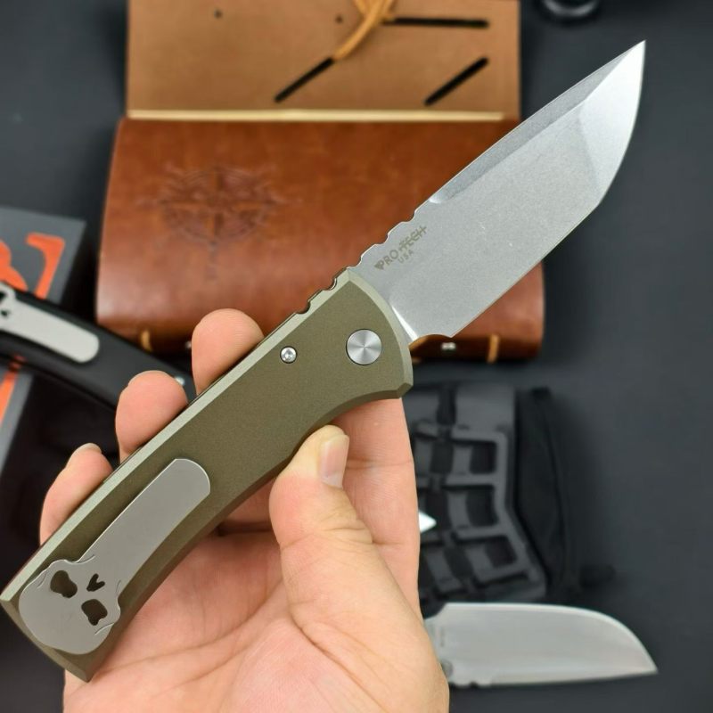 Pro-Tech Chaves Redencion 229 Auto OTF Knife 3.35" S35VN Blade, Aluminum Handles