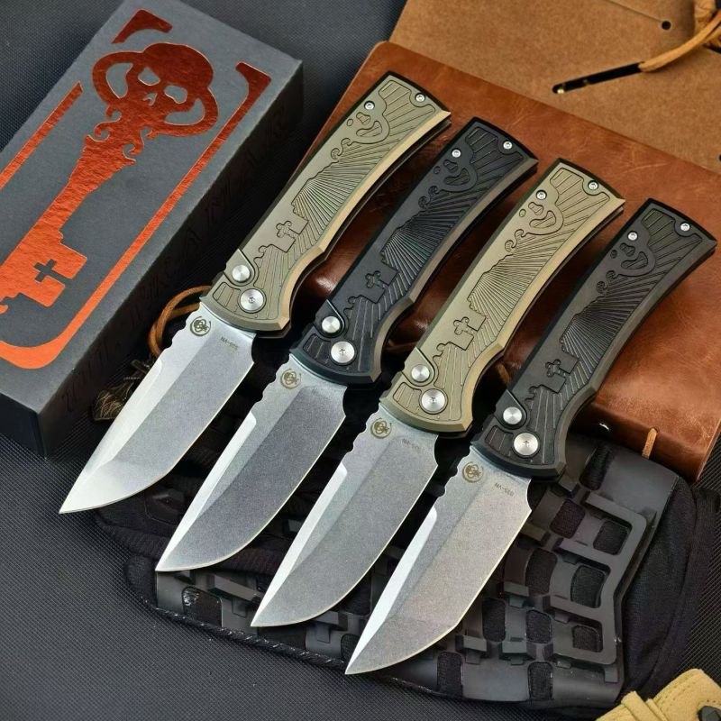 Pro-Tech Chaves Redencion 229 Auto OTF Knife 3.35" S35VN Blade, Aluminum Handles