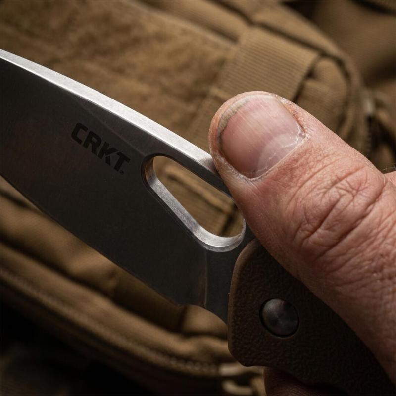 CRKT 5390 Flipper Knife 2.56" 8Cr13 Drop Blade, G10 Handles