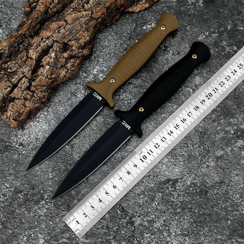 MKC Fixed Blade Knife 4.33" 9Cr13 Blade, G10 Handles