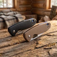 CRKT 5390 Flipper Knife 2.56" 8Cr13 Drop Blade, G10 Handles