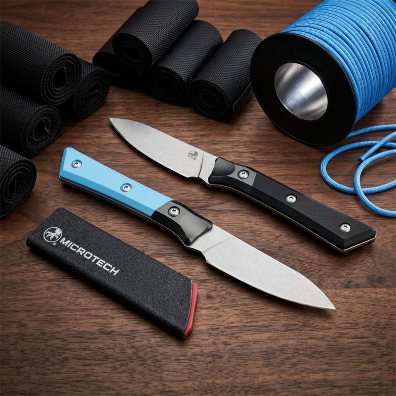 MT Kitchen Fixed Blade Knife 3.54" 9cR13 Blade, T6 Aluminum +G10 Handles - 3500B