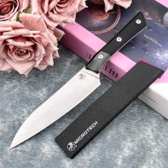 MT Kitchen Fixed Blade Knife 5.63" 9cR13 Blade, T6 Aluminum +G10 Handles - 3400B