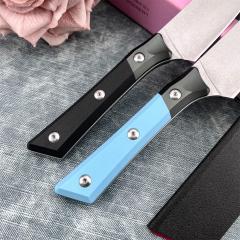 MT Kitchen Fixed Blade Knife 5.63" 9cR13 Blade, T6 Aluminum +G10 Handles - 3400B