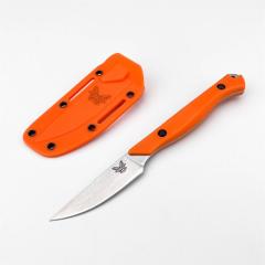 BM 15700 Flyway Fixed Blade Knife 2.55" CPM-154 Satin Straight Back, Santoprene Handles