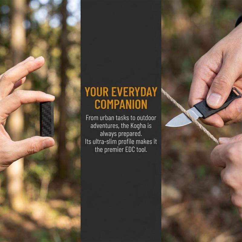 CRKT 2425 TJ Scribe Pocket Fixed Blade Knife 1.57" Stonewashed Drop Point, Nylon Handles