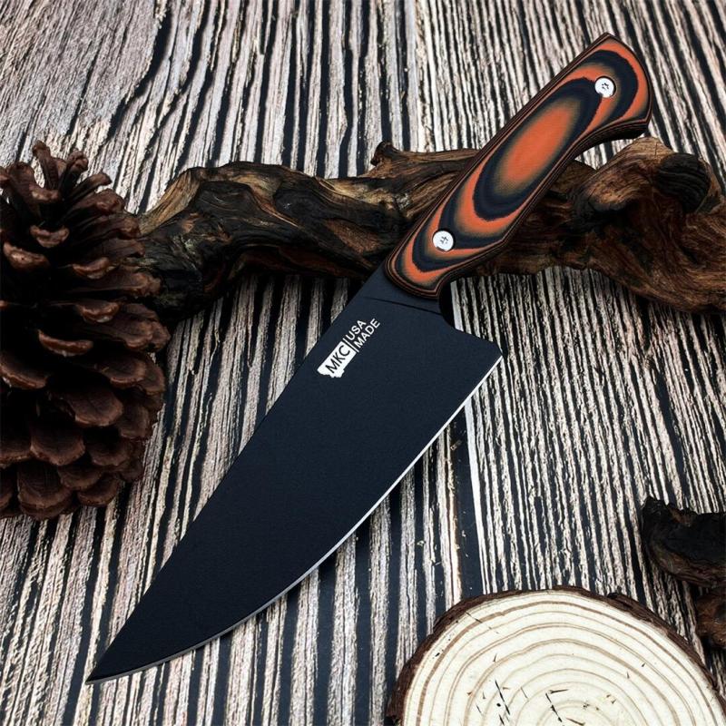 MKC Kitchen Fixed Blade Knife 5.91" 9Cr13 Blade, G10 Handles