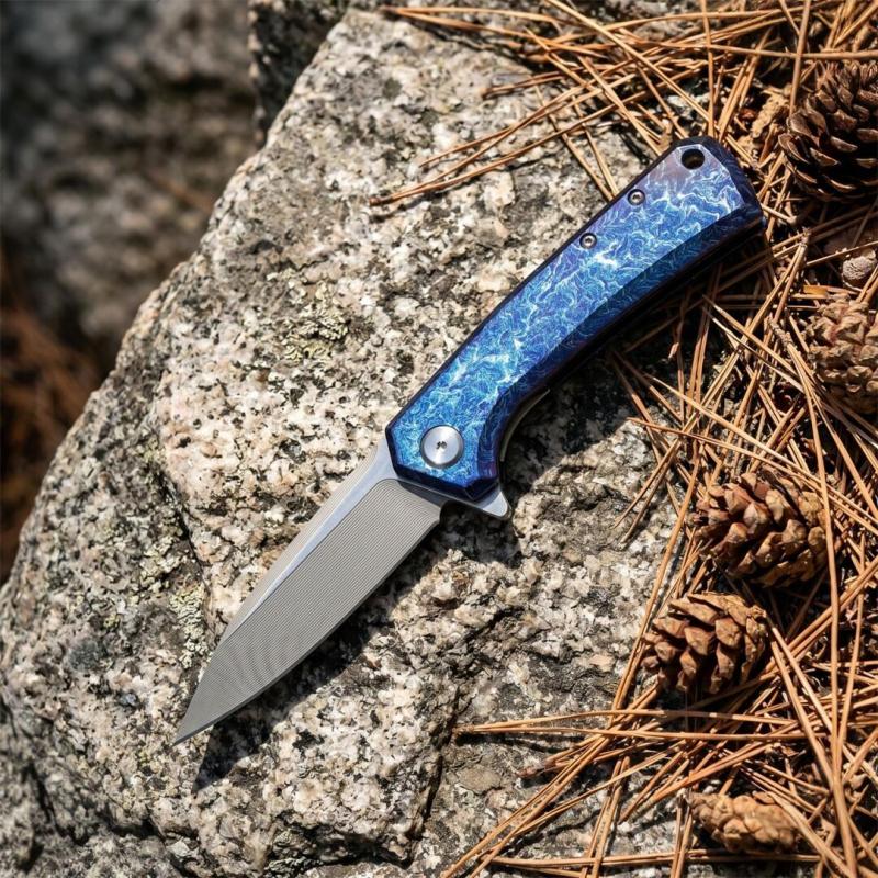 ZT 0808 Flipper Knife 3.23" D2 Blade, TC4 Handles