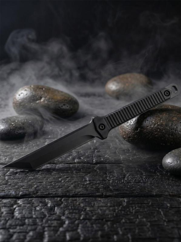 Kershaw 4008 Fixed Blade Knife 3.66" 8cr13 Blade, Nylon Fiber Handles