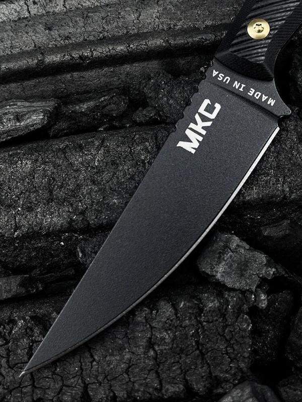MKC Fixed Blade Knife 3.70" 8Cr13 Blade, Nylon Fiber Handles