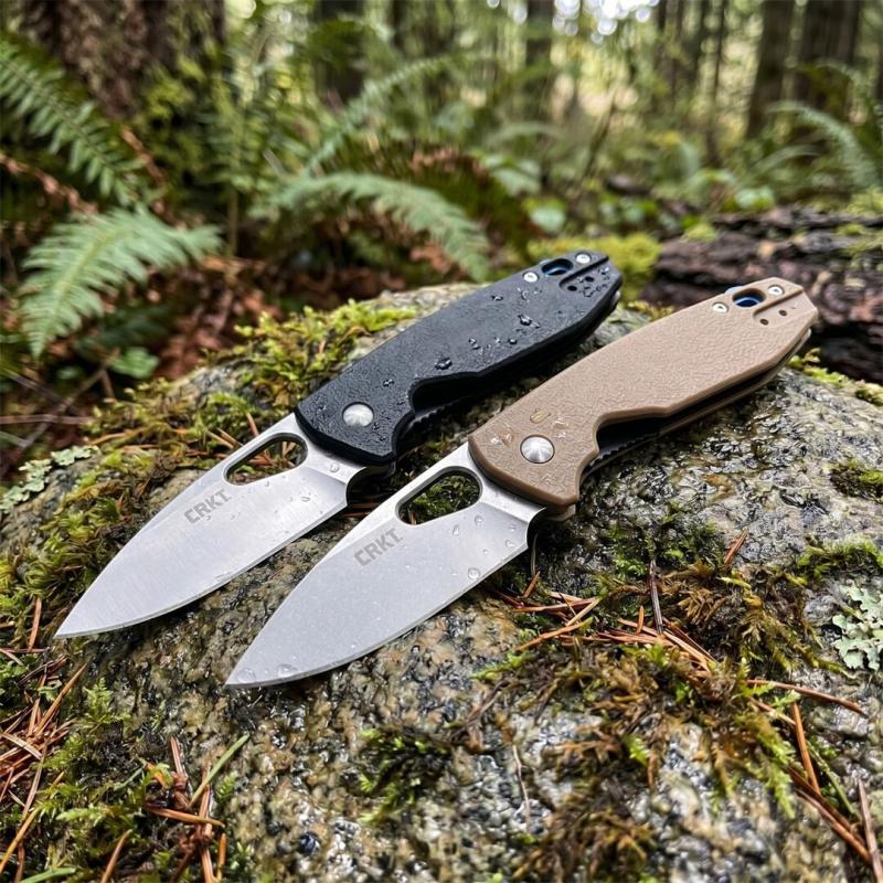 CRKT 5390 Flipper Knife 2.56" 8Cr13 Drop Blade, G10 Handles
