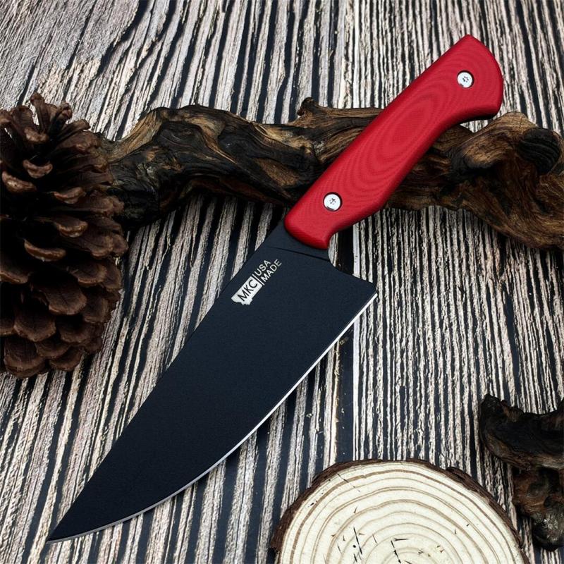 MKC Kitchen Fixed Blade Knife 5.91" 9Cr13 Blade, G10 Handles