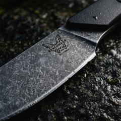 BM 15700 Flyway Fixed Blade Knife 2.55" CPM-154 Satin Straight Back, Santoprene Handles