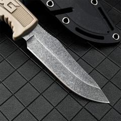 SOG fk1001 Fixed Blade Knife 4.09" 7Cr13 Satin Blade, Nylon Fiber Handles