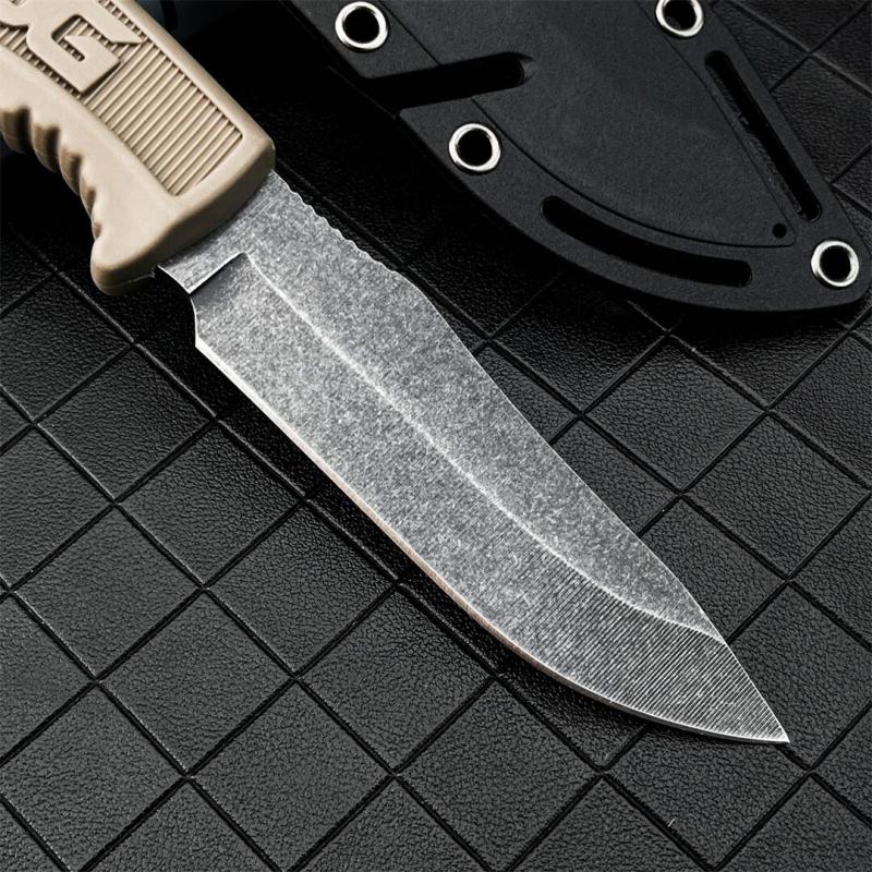 SOG fk1001 Fixed Blade Knife 4.09" 7Cr13 Satin Blade, Nylon Fiber Handles
