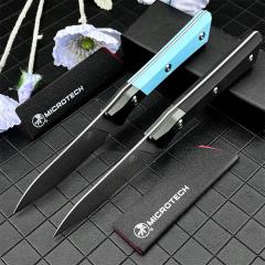 MT Kitchen Fixed Blade Knife 3.54" 9cR13 Blade, T6 Aluminum +G10 Handles - 3500B