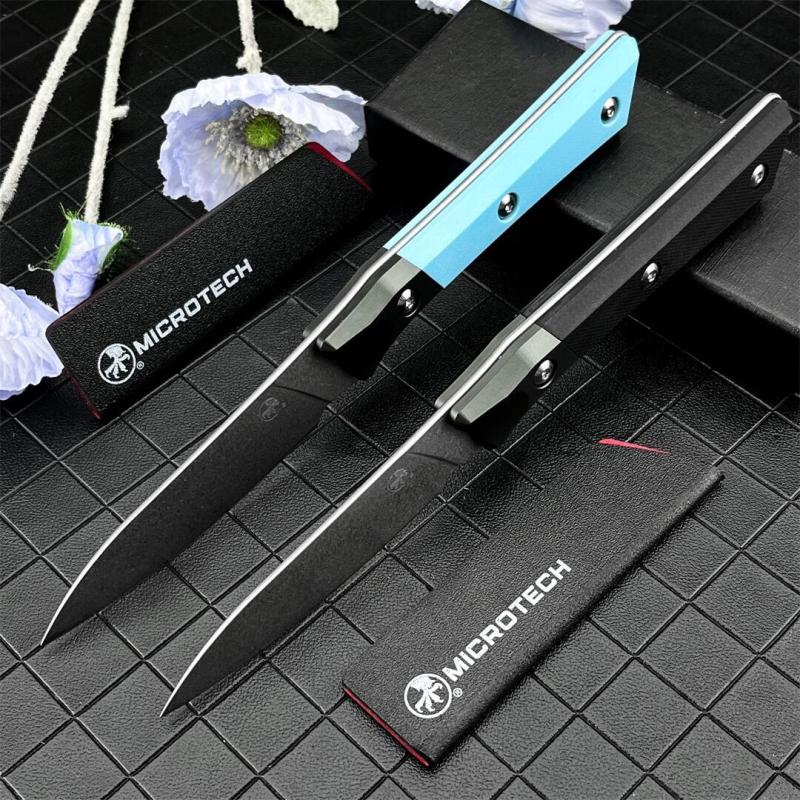 MT Kitchen Fixed Blade Knife 3.54" 9cR13 Blade, T6 Aluminum +G10 Handles - 3500B