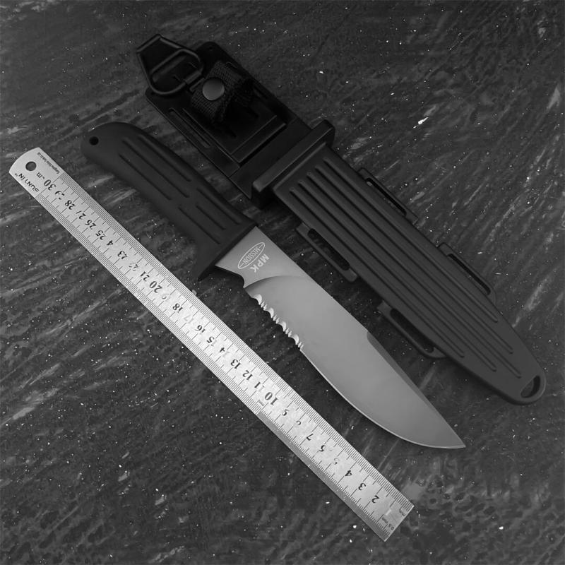 Mad-dog MPK Fixed Blade Knife 7.01" 9Cr13 Blade, Nylon Fiber Handles
