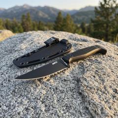 MKC Fixed Blade Knife 3.74" 8Cr13 Blade, Nylon Fiber Handles