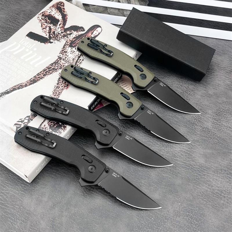 SOG TAC XR Folding Knife 3.54" 440c Plain Blade, Nylon Fiber Handles