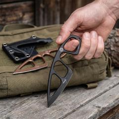 Boker Guardian Guard Fixed Blade Knife 2.4" 440C Plain Blade, All-steel Handles