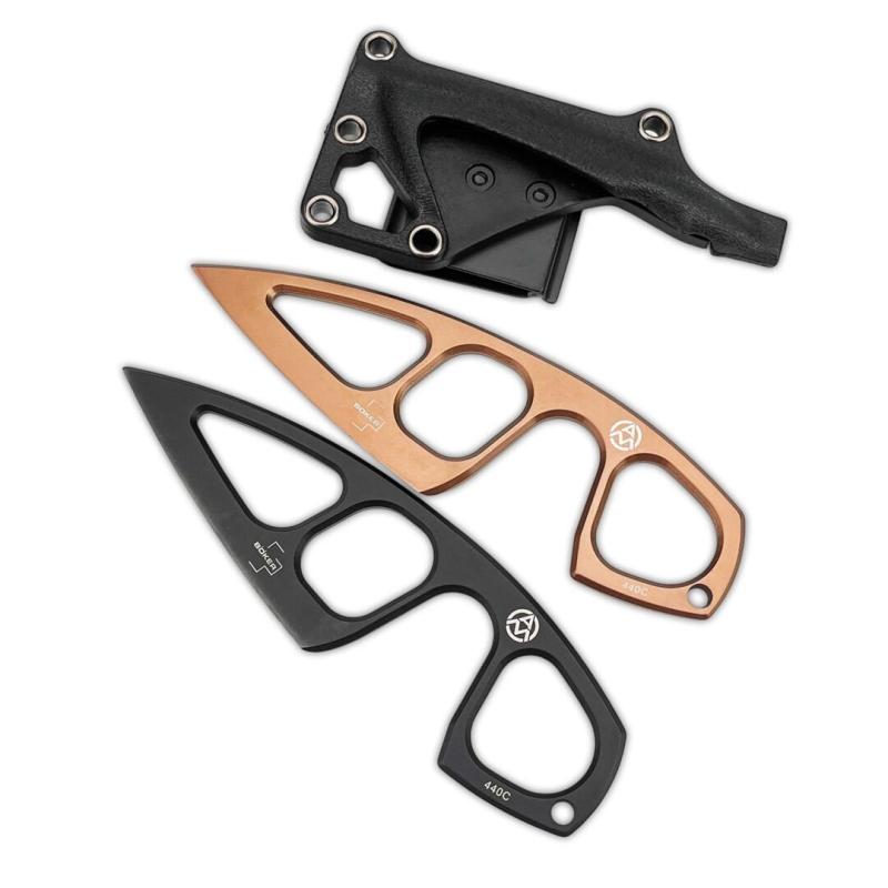 Boker Guardian Guard Fixed Blade Knife 2.4" 440C Plain Blade, All-steel Handles