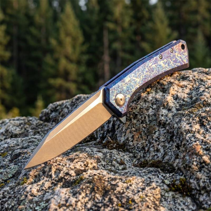 ZT 0808 Flipper Knife 3.23" D2 Blade, TC4 Handles