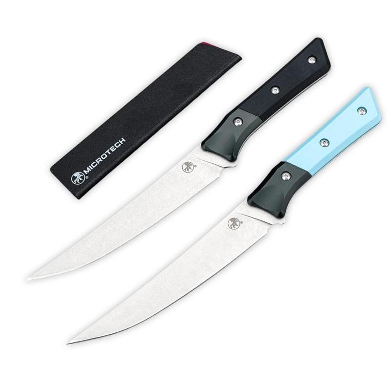 MT Kitchen Fixed Blade Knife 6.14" 9cR13 Blade, T6 Aluminum +G10 Handles - 3100B