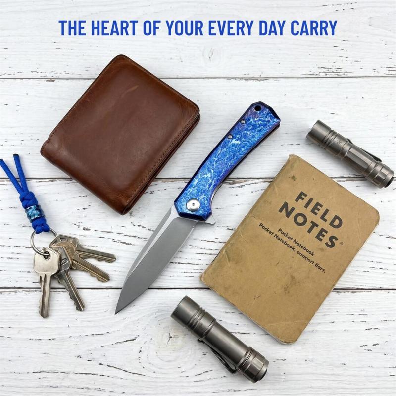 ZT 0808 Flipper Knife 3.23" D2 Blade, TC4 Handles