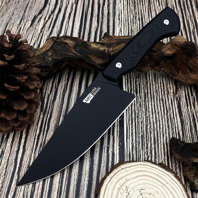 MKC Kitchen Fixed Blade Knife 5.91" 9Cr13 Blade, G10 Handles