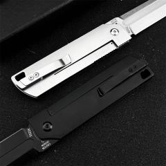 CRKT 5920 Flipper Folding Knife 3.23" 12C27 Tanto Blade, Carbon Fiber Handles