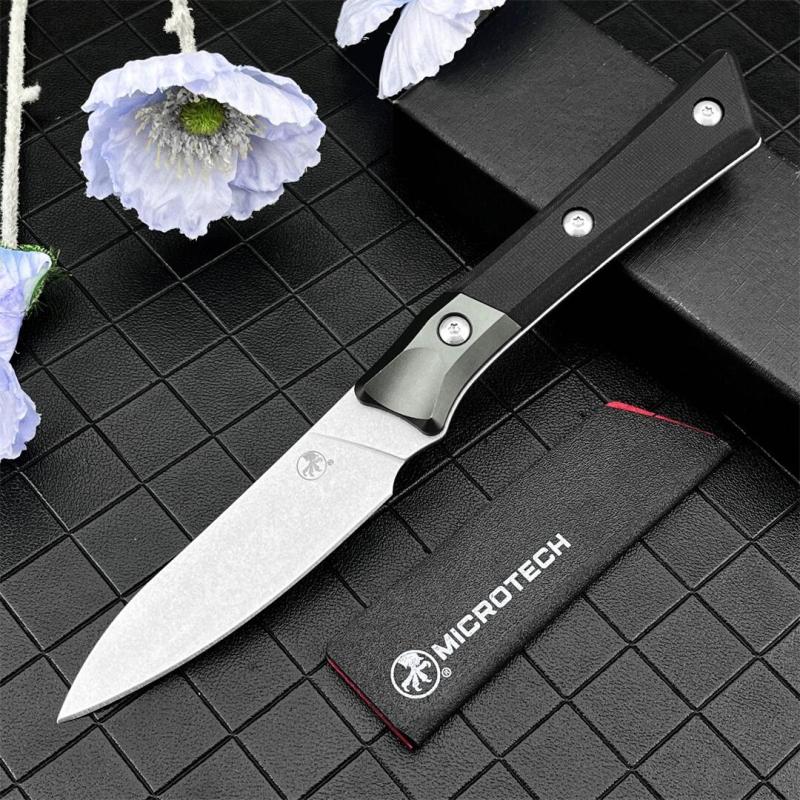 MT Kitchen Fixed Blade Knife 3.54" 9cR13 Blade, T6 Aluminum +G10 Handles - 3500B